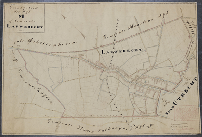 1217085 Wijkhuisnummerplattegrond van Wijk M of gemeente Lauwerecht te Utrecht, grofweg omvattend het gebied tussen de ...